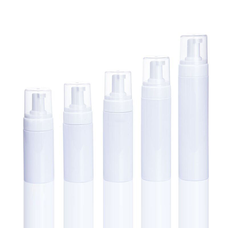 ขวดพลาสติกเครื่องจ่ายสบู่แบบมีฟองสีขาว