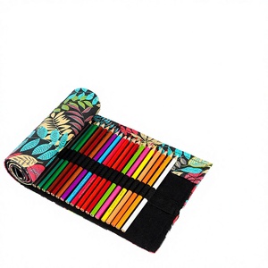 Estuche Portátil para Lápices de Colores con 36 Compartimentos, de Lona con Cierre de Cuerda, 20x46cm, para Artistas, Estudiantes y Uso en Oficina - Product Image 4