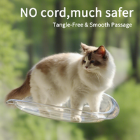 Prix usine Transparent chat fenêtre perche hamac lit forte ventouse support, pas de perceuse facile à installer pour les chats de bain de soleil