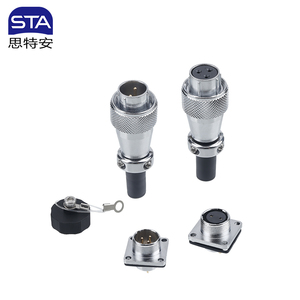 WS16 WF16 WY16 IP67 étanche Aviation Plug Cable Straight TQ Plug Z Flange Male Socket Cable Connector Avec PVC Sleeve - Product Image 3
