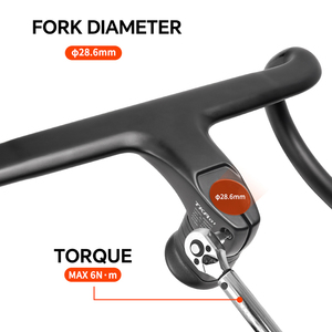 Vélo de route intégré en carbone TOSEEK T700, guidon de 28,6 mm, passage interne des câbles, aérodynamique, léger, confortable, cockpit de course personnalisé - Product Image 6