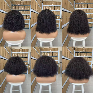 <span class=keywords><strong>Extensiones</strong></span> de Cabello Trenzado Brasileño <span class=keywords><strong>con</strong></span> Densidad del 300%, Color Natural, Peluca Corta Bob para Mujer, Encaje Transparente 13x4 - Product Image 1