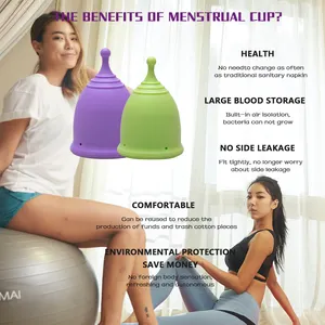 Copo menstrual copa para mulheres, copo menstrual de grau médico novo, novidade de 2024