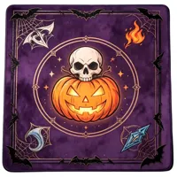 Tappetino per Mahjong Pieghevole Antiscivolo in Gomma Ecologica con Design Mostri di Halloween e Natale per 4 Giocatori