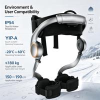 Exosquelette d'assistance à la hanche portable pour la randonnée avec batterie interchangeable à chaud, sangles réglables et protection IP54