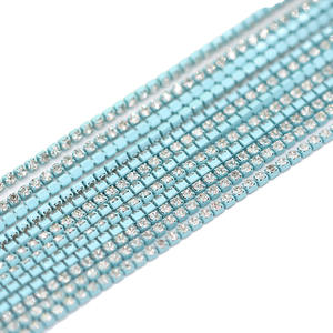 Chaîne de strass en forme de D, pierres en strass, garniture en verre, cristal AB, chaîne à clips pour la fabrication de bijoux, couture sur pierre à griffes - Product Image 5