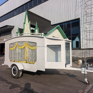 Carro Funebre Personalizzabile in Vari Colori, Lussuosi Carri Funebri a Cavallo, Modelli Elettrici/a Cavallo, Stile Bianco e Oro - Product Image 2