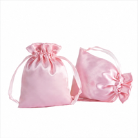 Sac cadeau personnalisé en satin avec cordon de serrage pour bijoux, cadeaux de mariage et emballage de petits produits de luxe