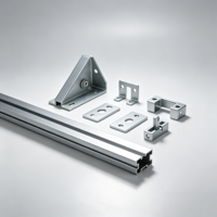 Supports de montage de panneaux solaires personnalisés, pièces d'extrusion en aluminium usinées CNC, système photovoltaïque OEM