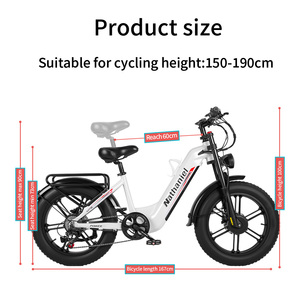 Vélo électrique Angbow à double moteur 1000W, pneus larges <span class=keywords><strong>de</strong></span> 20 pouces, batterie amovible 48V 20Ah, 7 vitesses, vélo <span class=keywords><strong>de</strong></span> ville pour adultes, OEM ODM - Product Image 6