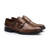Mocassins pour hommes en cuir PU à lacets, antidérapants, flexibles et résistants, style classique, à enfiler pour hommes