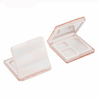 Palette de maquillage compacte vide à 3 compartiments pour marque privée, en plastique, pour blush, illuminateur, contour et fard à paupières, emballage DIY