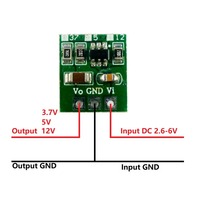 Mini convertisseur élévateur de tension CC 6W 2.8V-3.3V 3.7V, efficacité 80%, 1.2A, pour batteries Li-Po/Li-Ion/Lithium 18650 403040, montage DD0512MA