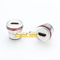Coupleur d'interface multimédia haute définition femelle à femelle Port HD adaptateur de connecteur de montage sur panneau rond câble 1080p 4k60hz 2.0