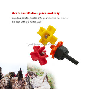 YYC Montaje lateral horizontal al aire libre Pollo Nipple DrinkerChicken Waterer con herramienta de instalación - Product Image 5