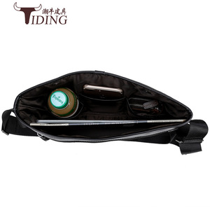 Sac bandoulière pour homme Tiding en cuir véritable, couleur unie, avec boucle magnétique, pour un usage quotidien - Product Image 5