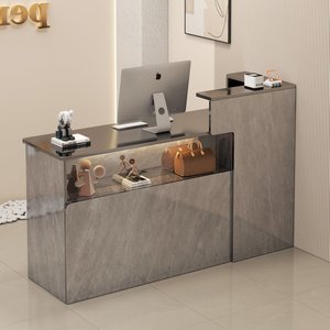Multi-Purpose Cash Register & Reception <b>Desk</b> Counter Table for Clothing Stores Women's Shops Beauty Salons-Simple Modern Design - Product Image 4