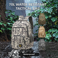 Sac à dos tactique camouflage en polyester imperméable TM STARTECH 25L, grande capacité, fermeture éclair Molle, ceinture à coussin d'air, randonnée
