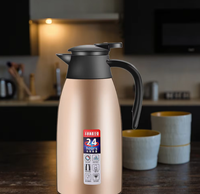Kotak Hadiah Modern dari Baja Tahan Karat 304 Kapasitas Besar 2L Pot Kopi Selamat Datang Botol Air Panas Isolasi Vakum