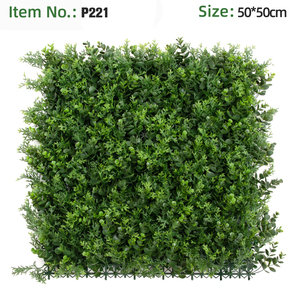 Panneau mural de verdure artificielle 50x50cm en gros, haie de buis verticale pour projets d'aménagement paysager d'hôtels et centres commerciaux, OEM - Product Image 6