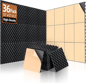 AUSLET Ingrosso 36 Pezzi Pannelli Acustici in Schiuma a Nido d'Ape 12 Pollici Ignifughi Fonoassorbenti - Product Image 1