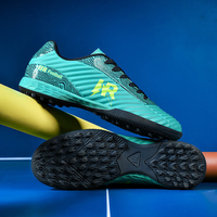 Crampons de football intérieur et extérieur unisexe semelle en caoutchouc antidérapante chaussures de sport en cuir synthétique grandes tailles chaussures d'entraînement de football