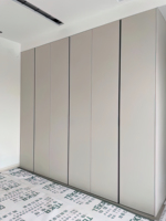 Armoire de chambre modulaire sur mesure avec éclairage LED, grande capacité, durable, en bois écologique, design moderne, mobilier de maison