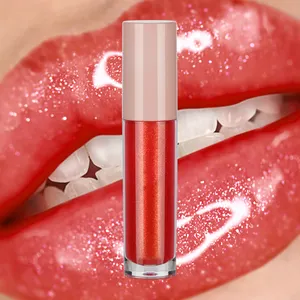 L304 nuova vendita calda vegan lip plumping gloss private label anti transfer liquid creamy lipstick nude glitter shiny lipgloss