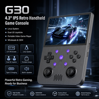 Console de jeu portable rétro G30, écran IPS 4,3'', double joystick sans fil, batterie 3000 mAh, système Linux 64 Go, cadeau pour enfants