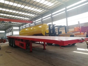 Luen 4 eixos 80ton 40 pés 45ft recipiente liso semi reboque usado caminhão reboque para ghana - Product Image 4