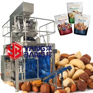 Empaquetadora automática de llenado de bolsas de bolsa de fuelle prefabricada de alimentos de semillas sólidas, máquina empaquetadora