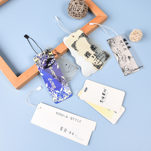 Nổi Tên In Lá Biểu Tượng Quần Áo Treo Thẻ Sang Trọng Giấy Kraft Thẻ Màu Đen Bông Sợi Dây Thừng Nhãn Cho Hàng May Mặc Quần Áo Quần Jean - Product Image 1