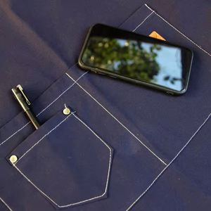 Wholesale Custom Logo Denim Kitchen <b>Apron</b> <b>BBQ</b> Chef Bulk Cotton Canvas <b>Aprons</b> for Beauty Salon - Product Image 5