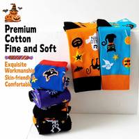 Chaussettes décontractées multicolores tendance à motifs Halloween en coton respirant jacquard unisexe en gros