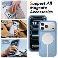 Funda Magnética 2 en 1 para iPhone 17 18 Pro Max, Protección Completa Mate Antigolpes y Antihuellas para la Cámara