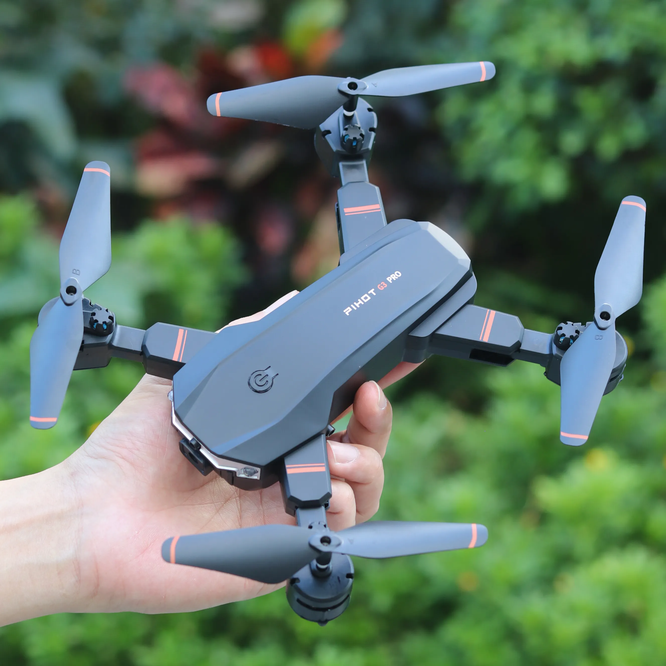 Dron portátil profesional con cámara Dual 4K Wifi FPV Quadcopter Batería de largo alcance Avión de control remoto para niños
