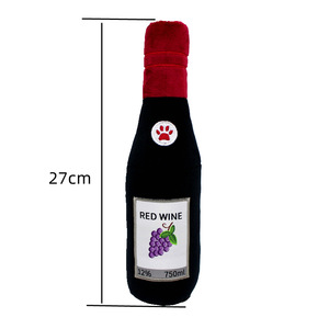 Jouet interactif en peluche pour chien, bouteille de vin, écologique, de haute qualité, amusant, avec sonnette, pour chiots, usage intérieur, vente en gros - Product Image 4