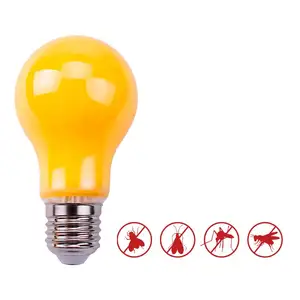 Repelente de mosquitos, Bombilla de filamento de cuerpo amarillo a60, 4w, 6w, 8w, e27, 220v, e26, 110v, UV BL, led, lámpara antimosquitos, buen precio