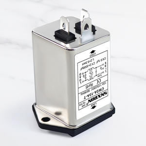 Фильтр безопасности SNXRON IEC CW2A-10A-<span class=keywords><strong>T</strong></span>, одинарный, для сетевого кабеля, 1-10А, 115/250В переменного тока, никелированный корпус - Product Image 3