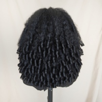 Perruques Bob en cheveux humains bouclés afro crépus à 250 % de densité, avec dentelle frontale, boucles birmanes, double trame, cheveux Remy pour femmes noires
