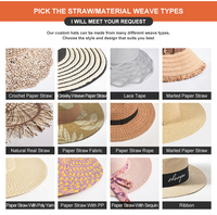Chapeau personnalisé unisexe printemps été respirant soleil paille deux tons tresse disquette plage Panama avec ruban pêche papier Fedora chapeau