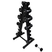 Support de haltères multifonctionnel Type-A pour entraînement de force, réglable, en caoutchouc, pour haltères de gym à tête ronde ou triangulaire