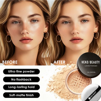 Poudre libre naturelle HEKO BEAUTY, poudre pour le visage imperméable, contrôle du sébum, poudre fixante pour tous types de peau
