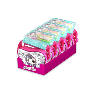 Individuelles DIY Kinder Zeichen runde Einhorn-Edelstein-Gemüse Crossbody-Geldbörse Kindergeschenk eigene Tasche erstellen - Product Image 6