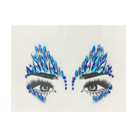 Festival Halloween Temporaire Noir Gem Visage Corps Bijoux Autocollants Strass Tatouage Autocollants