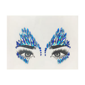 Festival Halloween Temporaire Noir Gem Visage Corps Bijoux Autocollants Strass Tatouage Autocollants - Product Image 2