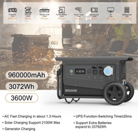 Station d'alimentation portable 5000W, générateur solaire haute capacité 3600W, charge solaire MPPT efficace, alimentation de secours d'urgence LiFePO4