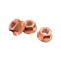 Écrou à bride hexagonale en cuivre pur M4 M5 M6 M8 M10 M12 M14 M16, écrou à bride en cuivre rouge, joint d'étanchéité pour connexion électrique