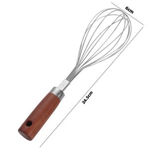 <span class=keywords><strong>Fouet</strong></span> en fil d'acier DS10 Nan Yuan pour œufs, thé et lait, avec manche en bois - Product Image 2