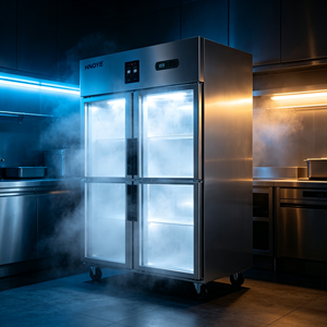 Congélateur vertical en acier inoxydable <span class=keywords><strong>à</strong></span> 6 portes, réfrigérateur commercial pour supermarché et cuisine - Product Image 6